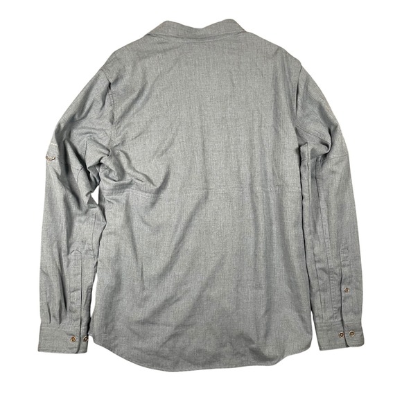 Columbia Omni-Wick Mens Blue Grey Long Sleeve Hiking Fishing Shirt Large Casual - Picture 2 of 9